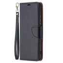 For Xiaomi Redmi Note 10 Pro Litchi Texture Pure Color Horizontal Flip Leather Case with Holder & Card Slots & Wallet & Lanyard(Black)