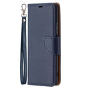 For Xiaomi Redmi Note 10 Pro Litchi Texture Pure Color Horizontal Flip Leather Case with Holder & Card Slots & Wallet & Lanyard(Dark Blue)