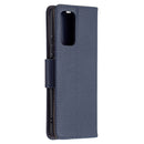For Xiaomi Redmi Note 10 Pro Litchi Texture Pure Color Horizontal Flip Leather Case with Holder & Card Slots & Wallet & Lanyard(Dark Blue)