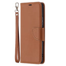 For Xiaomi Redmi Note 10 Pro Litchi Texture Pure Color Horizontal Flip Leather Case with Holder & Card Slots & Wallet & Lanyard(Brown)