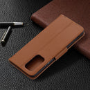 For Xiaomi Redmi Note 10 Pro Litchi Texture Pure Color Horizontal Flip Leather Case with Holder & Card Slots & Wallet & Lanyard(Brown)