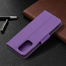For Xiaomi Redmi Note 10 Pro Litchi Texture Pure Color Horizontal Flip Leather Case with Holder & Card Slots & Wallet & Lanyard(Purple)