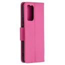 For Xiaomi Redmi Note 10 Pro Litchi Texture Pure Color Horizontal Flip Leather Case with Holder & Card Slots & Wallet & Lanyard(Rose Red)