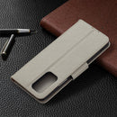 For Xiaomi Redmi Note 10 Pro Litchi Texture Pure Color Horizontal Flip Leather Case with Holder & Card Slots & Wallet & Lanyard(Grey)