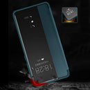 For Huawei P30 Pro Magnetic Side Window View Shockproof Horizontal Flip Leather Smart Case(Cyan)