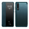 For Huawei P30 Pro Magnetic Side Window View Shockproof Horizontal Flip Leather Smart Case(Cyan)