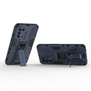 For OPPO Reno5 5G / 4G Supersonic PC + TPU Shock-proof Protective Case with Holder(Dark Blue)
