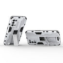 For OPPO Reno5 5G / 4G Supersonic PC + TPU Shock-proof Protective Case with Holder(Silver)