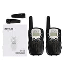 1 Pair RETEVIS RT388 0.5W EU Frequency 446MHz 8CHS Handheld Children Walkie Talkie(Black)