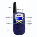 1 Pair RETEVIS RT388 0.5W EU Frequency 446MHz 8CHS Handheld Children Walkie Talkie(Purple)