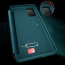 For Samsung Galaxy S20 FE Side Window View Shockproof Horizontal Flip Leather Case(Green)