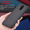For OnePlus 7T Pro Shockproof Cloth Texture PC+ TPU Protective Case(Grey)