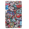 For Samsung Galaxy Tab A7 Lite T225 Colored Drawing Pattern Horizontal Flip Leather Case with Three-folding Holder(Graffiti)