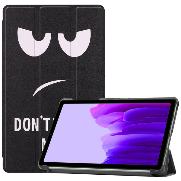 For Samsung Galaxy Tab A7 Lite T225 Colored Drawing Pattern Horizontal Flip Leather Case with Three-folding Holder(Big Eyes)