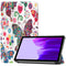 For Samsung Galaxy Tab A7 Lite T225 Colored Drawing Pattern Horizontal Flip Leather Case with Three-folding Holder(Color Butterfly)