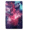 For Samsung Galaxy Tab A7 Lite T225 Colored Drawing Pattern Horizontal Flip Leather Case with Three-folding Holder(Milky Way Nebula)