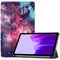 For Samsung Galaxy Tab A7 Lite T225 Colored Drawing Pattern Horizontal Flip Leather Case with Three-folding Holder(Milky Way Nebula)