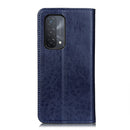 For OPPO A93 / A54 / A74 5G Magnetic Crazy Horse Texture Horizontal Flip Leather Case with Holder & Card Slots & Wallet(Blue)