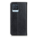 For OPPO Realme 8 / 8 Pro Magnetic Crazy Horse Texture Horizontal Flip Leather Case with Holder & Card Slots & Wallet(Black)