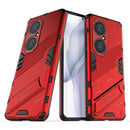 For Huawei P50 Pro Punk Armor 2 in 1 PC + TPU Shockproof Case with Invisible Holder(Red)