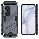 For Huawei P50 Pro Punk Armor 2 in 1 PC + TPU Shockproof Case with Invisible Holder(Grey)