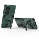 For Huawei P50 Pro Punk Armor 2 in 1 PC + TPU Shockproof Case with Invisible Holder(Green)