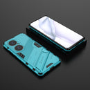 For Huawei P50 Pro Punk Armor 2 in 1 PC + TPU Shockproof Case with Invisible Holder(Blue)