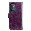 For OPPO A93 / A54 / A74 5G Retro Crazy Horse Texture Horizontal Flip Leather Case with Holder & Card Slots & Photo Frame & Wallet(Purple)
