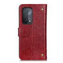For OPPO A93 5G / A54 5G / A74 5G Copper Buckle Nappa Texture Horizontal Flip Leather Case with Holder & Card Slots & Wallet(Wine Red)