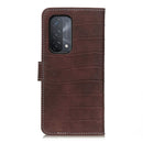 For OPPO A93 5G / A54 5G / A74 5G Crocodile Texture Horizontal Flip Leather Case with Holder & Card Slots & Wallet(Brown)