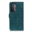 For OPPO A93 5G / A54 5G / A74 5G Crocodile Texture Horizontal Flip Leather Case with Holder & Card Slots & Wallet(Dark Green)