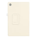 For Lenovo Tab M10 HD Litchi Texture Solid Color Horizontal Flip Leather Case with Holder & Pen Slot(White)