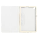 For Lenovo Tab M10 HD Litchi Texture Solid Color Horizontal Flip Leather Case with Holder & Pen Slot(White)