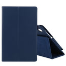 For Lenovo Tab M10 HD Litchi Texture Solid Color Horizontal Flip Leather Case with Holder & Pen Slot(Blue)
