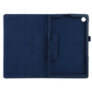 For Lenovo Tab M10 HD Litchi Texture Solid Color Horizontal Flip Leather Case with Holder & Pen Slot(Blue)