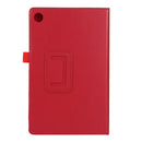 For Lenovo Tab M10 HD Litchi Texture Solid Color Horizontal Flip Leather Case with Holder & Pen Slot(Red)