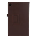 For Lenovo Tab M10 HD Litchi Texture Solid Color Horizontal Flip Leather Case with Holder & Pen Slot(Brown)
