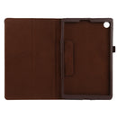 For Lenovo Tab M10 HD Litchi Texture Solid Color Horizontal Flip Leather Case with Holder & Pen Slot(Brown)