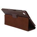 For Lenovo Tab M10 HD Litchi Texture Solid Color Horizontal Flip Leather Case with Holder & Pen Slot(Brown)