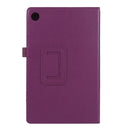 For Lenovo Tab M10 HD Litchi Texture Solid Color Horizontal Flip Leather Case with Holder & Pen Slot(Purple)