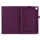 For Lenovo Tab M10 HD Litchi Texture Solid Color Horizontal Flip Leather Case with Holder & Pen Slot(Purple)