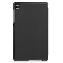 For Samsung Galaxy Tab A7 Lite T225 Custer Pattern Pure Color Horizontal Flip Leather Case with Three-folding Holder(Black)
