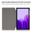 For Samsung Galaxy Tab A7 Lite T225 Custer Pattern Pure Color Horizontal Flip Leather Case with Three-folding Holder(Black)