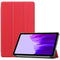 For Samsung Galaxy Tab A7 Lite T225 Custer Pattern Pure Color Horizontal Flip Leather Case with Three-folding Holder(Red)