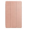 For Samsung Galaxy Tab A7 Lite T225 Custer Pattern Pure Color Horizontal Flip Leather Case with Three-folding Holder(Rose Gold)