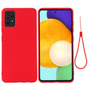 For Samsung A52 5G / 4G Pure Color Liquid Silicone Shockproof Full Coverage Case(Red)