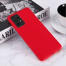 For Samsung A52 5G / 4G Pure Color Liquid Silicone Shockproof Full Coverage Case(Red)