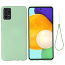 For Samsung A52 5G / 4G Pure Color Liquid Silicone Shockproof Full Coverage Case(Green)