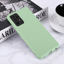 For Samsung A52 5G / 4G Pure Color Liquid Silicone Shockproof Full Coverage Case(Green)