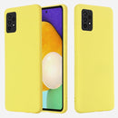 For Samsung A52 5G / 4G Pure Color Liquid Silicone Shockproof Full Coverage Case(Yellow)